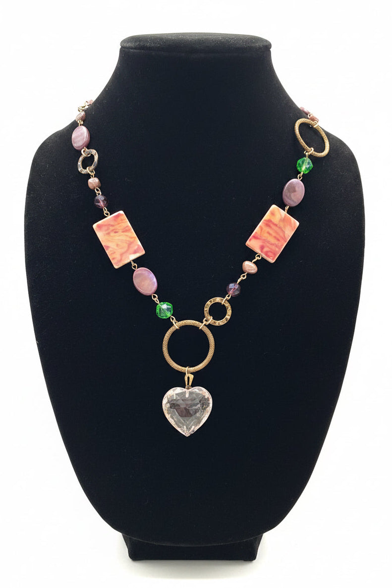 Angeliyah Clear Quartz Heart Necklace