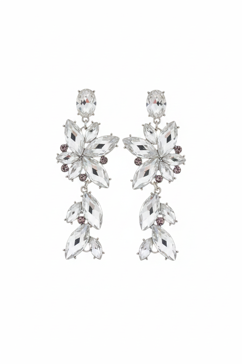 Crystal Vine Drop Earrings